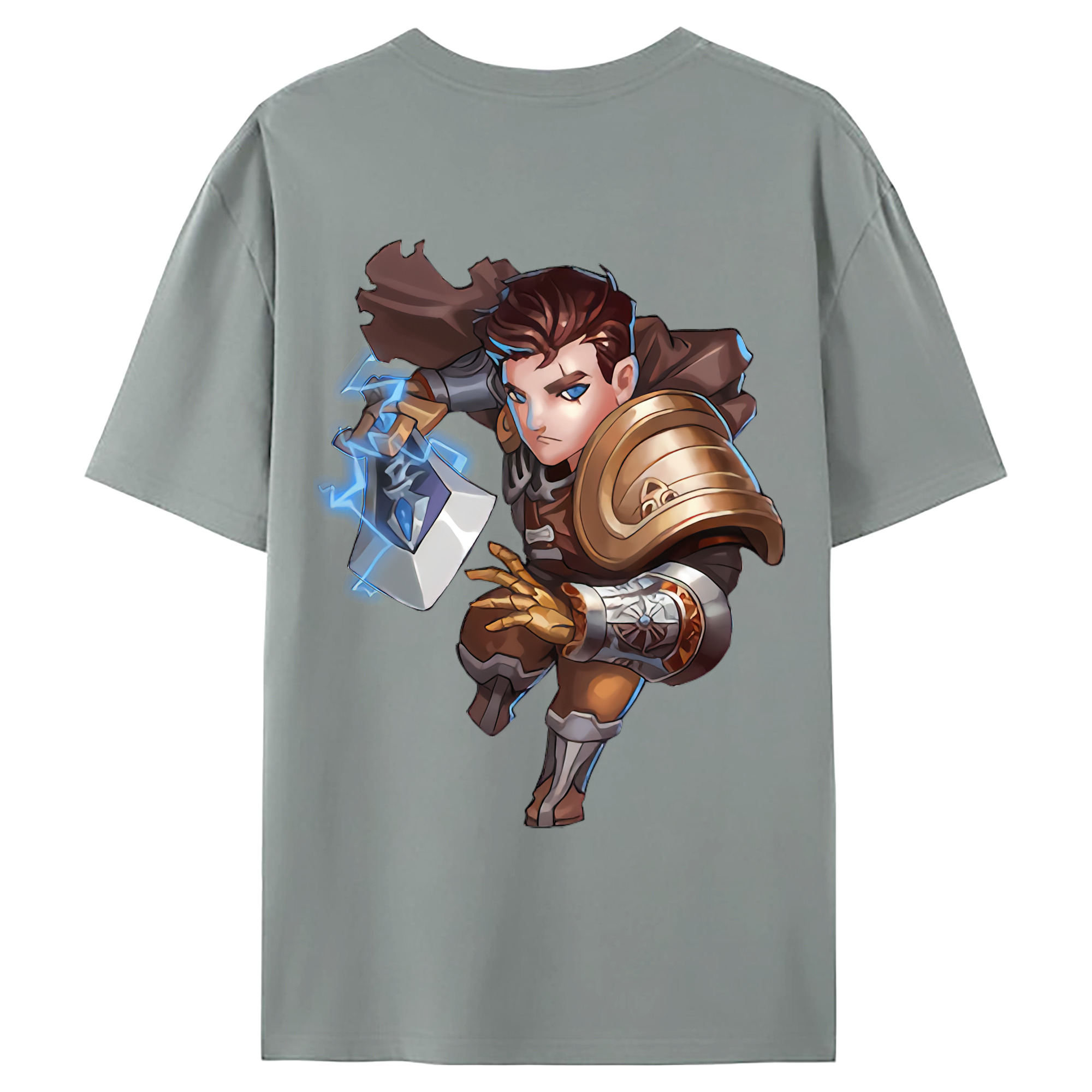 （画像用） リーグ・オブ・レジェンド League of Legends LOL 綿100％ メンズ半袖Tシャツ（バックプリント） 通気性